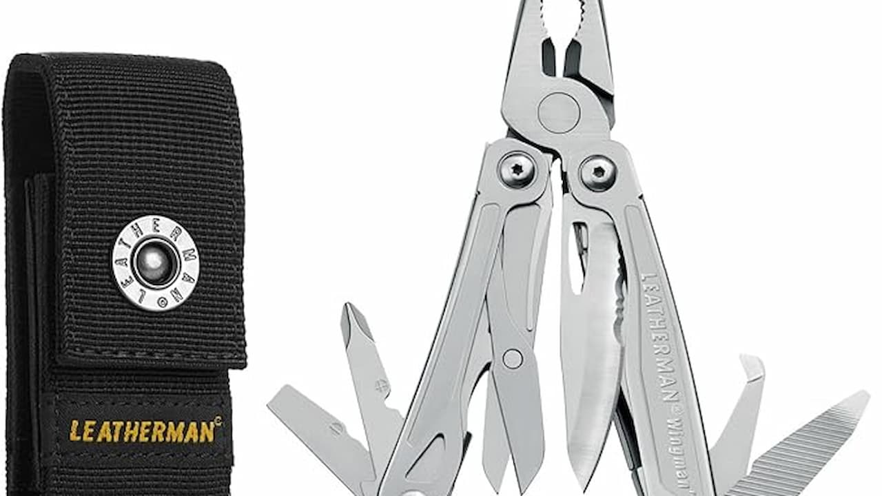 Leatherman multi-tool with black sheath